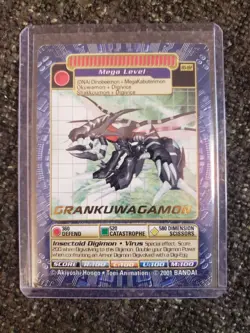 Vintage Digimon CCG Battle Series 4 Mega Gold Stamp Card Grankuwagumon BO-182 - Image 1
