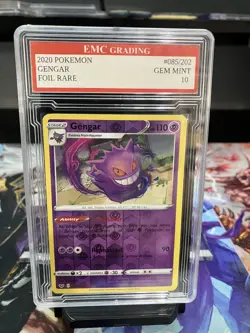 GENGAR HOLO FOIL 2022 Pokemon RARE #085/202 Card GRADED 10 MINT - Image 1