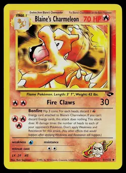 Pokemon Card - Blaine's Charmeleon Gym Challenge 31/132 Uncommon - Image 1