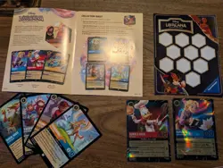 Disney Lorcana magical places Epcot promo Cards Donald And Rapunzel With Extras - Image 1