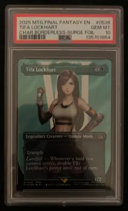 Tifa Lockhart Borderless Surge Foil PSA 10 Graded Final Fantasy MTG - Image 3