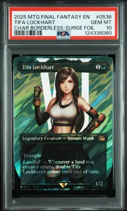 MTG PSA 10 Tifa Lockhart Char Borderless Surge Foil 2025 #0536 FIN English - Image 1