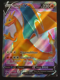 Glurak V Charizard V SWSH050 Promo Deutsch NM Pokemon - Image 1