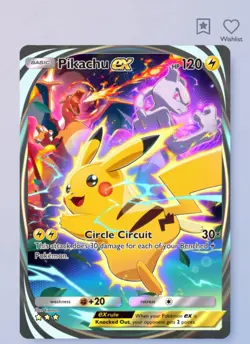 Pokemon TCG Pocket Pikachu Ex Full Art Circle Circuit Deluxe Pack DIGITAL TRADE - Image 1