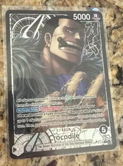 Crocodile Alt Art - OP14-079 The Azure Sea's Seven Foil English - Image 3
