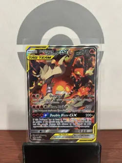 Pokemon Reshiram & Charizard GX Tag Team Card SM Unbroken Bonds 20/214 - Image 1