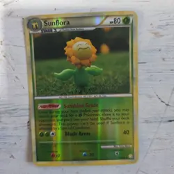 Pokemon Card - Sunflora Reverse Holo - Heart Gold & Soul Silver 31/123 - Rare - Image 1