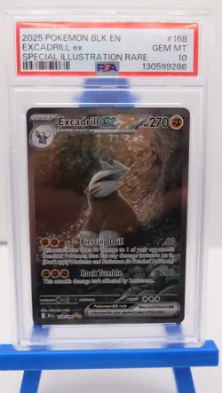2025 POKEMON BLK EN-BLACK BOLT SPECIAL ILLUSTRATION RARE EXCADRILL EX PSA 10 - Image 1