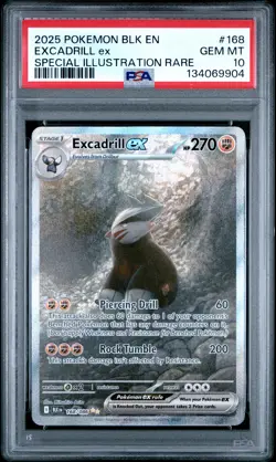 2025 POKEMON BLK EN-BLACK BOLT SPECIAL ILLUSTRATION RARE EXCADRILL EX PSA 10 - Image 1