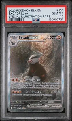 2025 POKEMON BLK EN-BLACK BOLT SPECIAL ILLUSTRATION RARE EXCADRILL EX PSA 10 - Image 1