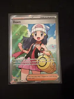 2025 Pokemon Phantasmal Flames Ultra Rare Full Art Holo Trainer Dawn 118/094 - Image 1