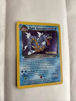Pokemon Dark Gyarados TCG Prerelease Card 08/82 WOTC Promo Holo Tail Swirl! - Image 2