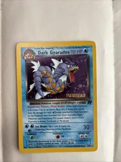 Pokemon Dark Gyarados TCG Prerelease Card 08/82 WOTC Promo Holo Tail Swirl! - Image 4