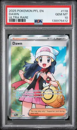 2025 POKEMON PFL EN-PHANTASMAL FLAMES ULTRA RARE #118 DAWN PSA 10 - Image 1