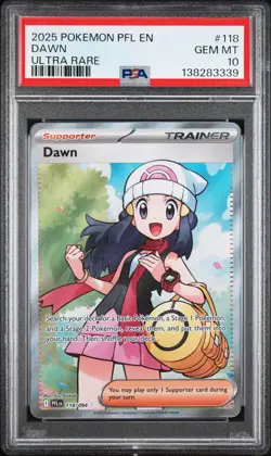 2025 POKEMON PFL EN-PHANTASMAL FLAMES ULTRA RARE #118 DAWN PSA 10 - Image 1