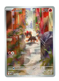 Litleo 139/132 Illustration Rare Holo ME01: Mega Evolution Pokemon TCG NM - Image 1