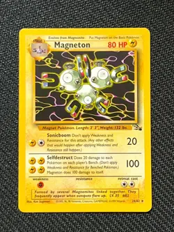 Pokemon TCG Magneton Fossil Card 26/62 Unlimited Non-Holo Rare - Image 1