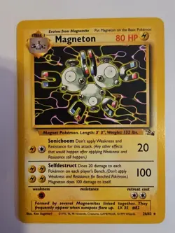 Pokemon TCG Magneton Fossil Card 26/62 Unlimited Non-Holo Rare - Image 2