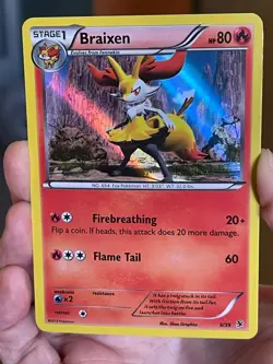 POKEMON BRAIXEN #9/39 KALOS STARTER DECK HOLOFOIL VLP CARD - Image 1