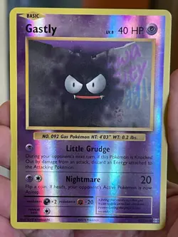 POKEMON GASTLY 47/108 REVERSE HOLOFOIL EVOLUTIONS LP CARD - Image 2