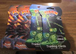 4 X Roblox Fisch Trading Card Booster Packs Factory Sealed - Image 1