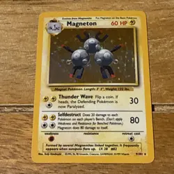 Magneton 9/102 Pokemon Card Holo WOTC Base Set - Image 1