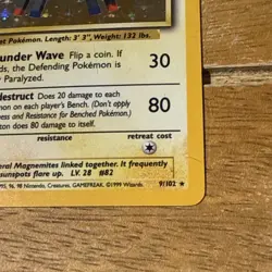 Magneton 9/102 Pokemon Card Holo WOTC Base Set - Image 4