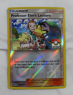Professor Elm’s Lecture RH 188a/214 1st Place Pokemon League Challenge Card NM/M - Image 1