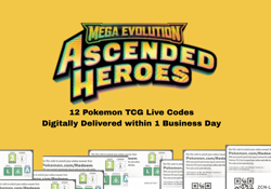 12x Pokemon TCG Online Live Ascended Heroes Code Cards SENT FAST! - Image 1