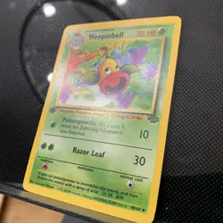 Weepinbell 48/64 Jungle 1st Edition Uncommon Pokemon Card WOTC Kagemaru Himeno - Image 2