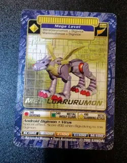 Digimon Metalgarurumon Card Gold Foil Text Bo-149 - Image 1