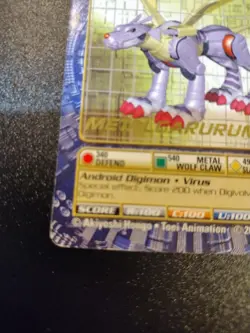 Digimon Metalgarurumon Card Gold Foil Text Bo-149 - Image 2