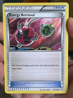 POKEMON ENERGY RETRIEVAL 126/160 UNCOMMON PRIMAL CLASH NM CARD - Image 1