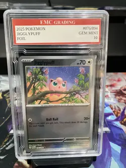 JIGGLYPUFF #076/094 FOIL Pokemon 2025 Card GRADED 10 MINT TCG CCG - Image 1