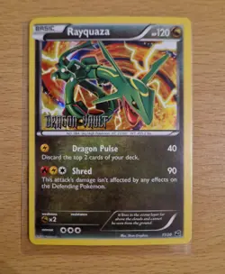 Pokemon TCG Dragon Vault Stamped Holo Rare Rayquaza 11/20 - Image 1
