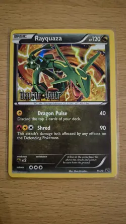 Pokemon TCG Dragon Vault Stamped Holo Rare Rayquaza 11/20 - Image 3