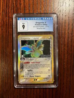 PSA 9 Pokemon Dragonite Reverse Holo Stamped Rare Delta Species 3/113 - Image 1