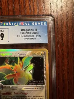 PSA 9 Pokemon Dragonite Reverse Holo Stamped Rare Delta Species 3/113 - Image 4