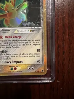 PSA 9 Pokemon Dragonite Reverse Holo Stamped Rare Delta Species 3/113 - Image 5