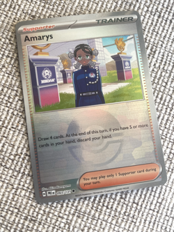 Pokemon TCG Amarys 093/131 Prismatic Evolutions - Pokeball Reverse Holo - NM - Image 3