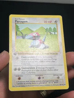 Pokemon TCG Porygon 039/102 Base Set (Shadowless) 1st Edition - Image 2