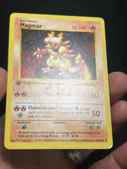 Pokemon TCG Magmar 036/102 Base Set (Shadowless) 1st Edition - Image 2
