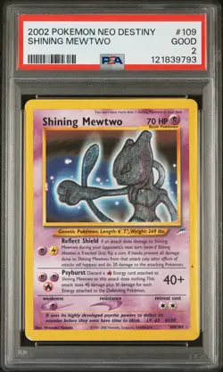 2002 POKEMON NEO DESTINY #109 SHINING MEWTWO PSA 2 - Image 1