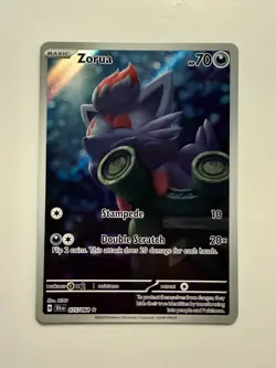 Pokemon TCG Zorua 075/064 Shrouded Fable Illustration Rare Holo - Image 1