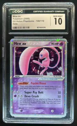 2006 Pokemon EX Holon Phantoms Mew Holo #100/110 CGC 10 - Image 1