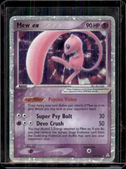 Mew Ex - EX Holon Phantoms - Holo Rare - 100/110 *Creased* Pokemon Card - Image 1