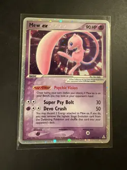 2006 Pokemon EX Holon Phantoms Mew EX Holo Foil Rare 100/110 - Image 2