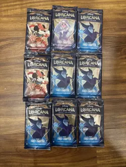 NEW SEALED Disney Lorcana TCG The First Chapter English 9x Booster Packs - Image 1