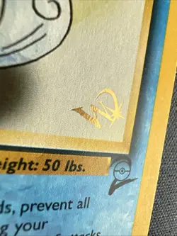 Pokemon Wartortle Gold Foil W Wizards of the Coast Stamp Base Set 2 Card 63/130 - Image 3