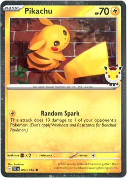 Pikachu (Cosmos Holo) 051/162 - 2026 Pokemon Day Promo - NM/M English TEF - Image 1